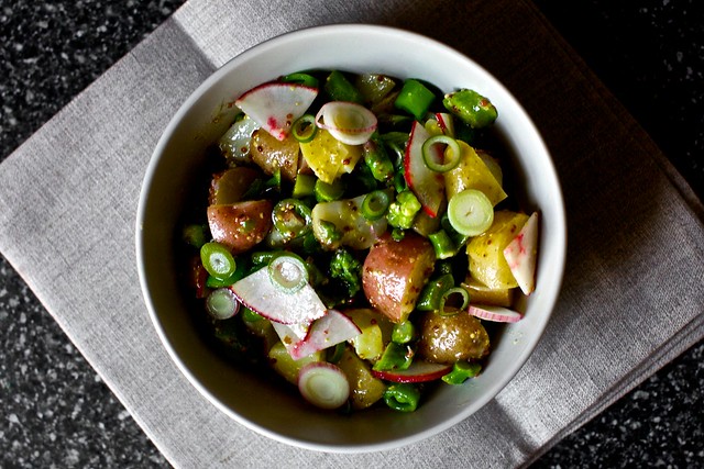 Spring salad featuring new potatoes